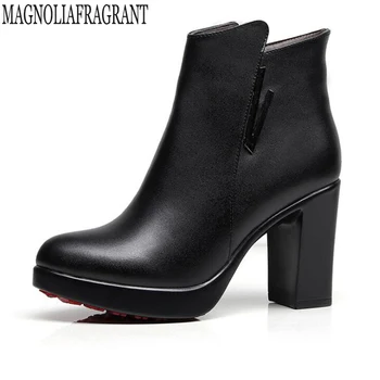 

New Autumn Winter Women Boots High Quality Solid Lace-up European Ladies shoes Fashion Boots women's winter boots sh67