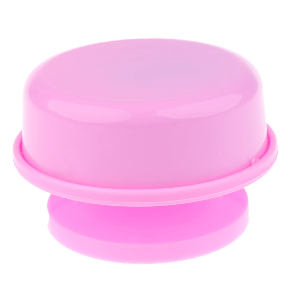 Pink Plastic DIY Round Rotating Music Box Base Wedding Xmas Birthday Gifts