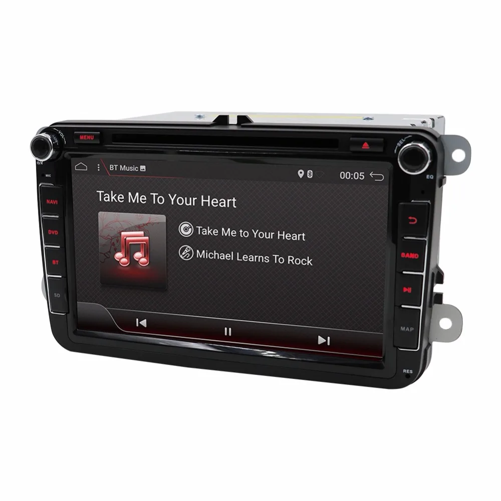 2 din tape recorder Aux gps Quad Core android 7.1 car dvd player TV For VW Skoda POLO GOLF 5 6 PASSAT CC JETTA TIGUAN TOURAN