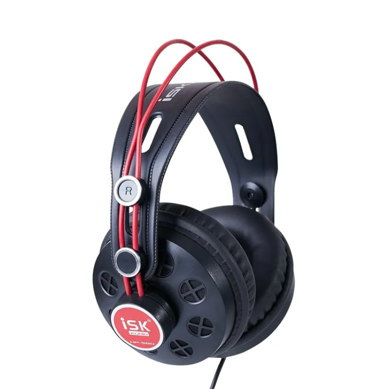 

ISK HP-580 Stereo Headphone Semi-open Dynamic Headband Earphone Auriculares Monitoring DJ Headset 3.5mm + 6.3mm Plug Headphones