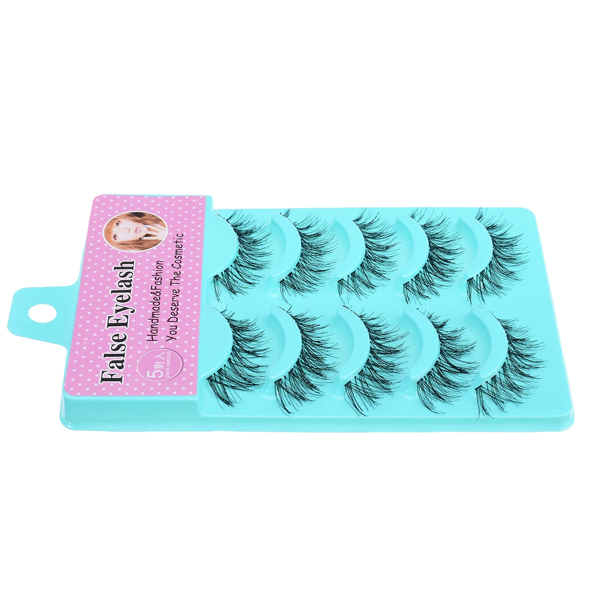 

5 Pairs Soft and Comfortable False Eyelashes Set High-grade Fiber Natural Wispy Cross Fake Eye Lashes Makeup Extension Tools