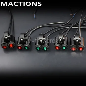 

Motorcycle 12V 7/8" 22mm Aluminum Handlebar Double Control Button Switch Headlight Hazard Brake Fog Light ON OFF Switches