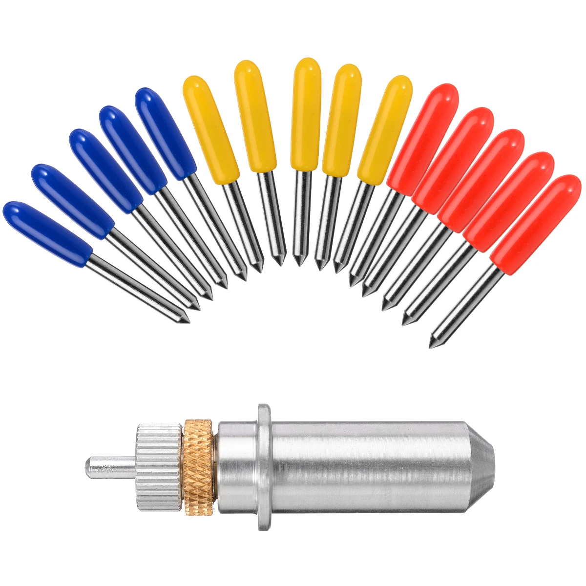 15Pcs 30/45/60 Degree Cutter Blade + Aluminum Alloy Cutting Plotter Holder For Roland Vinyl Cutter For Machine Tools Practical