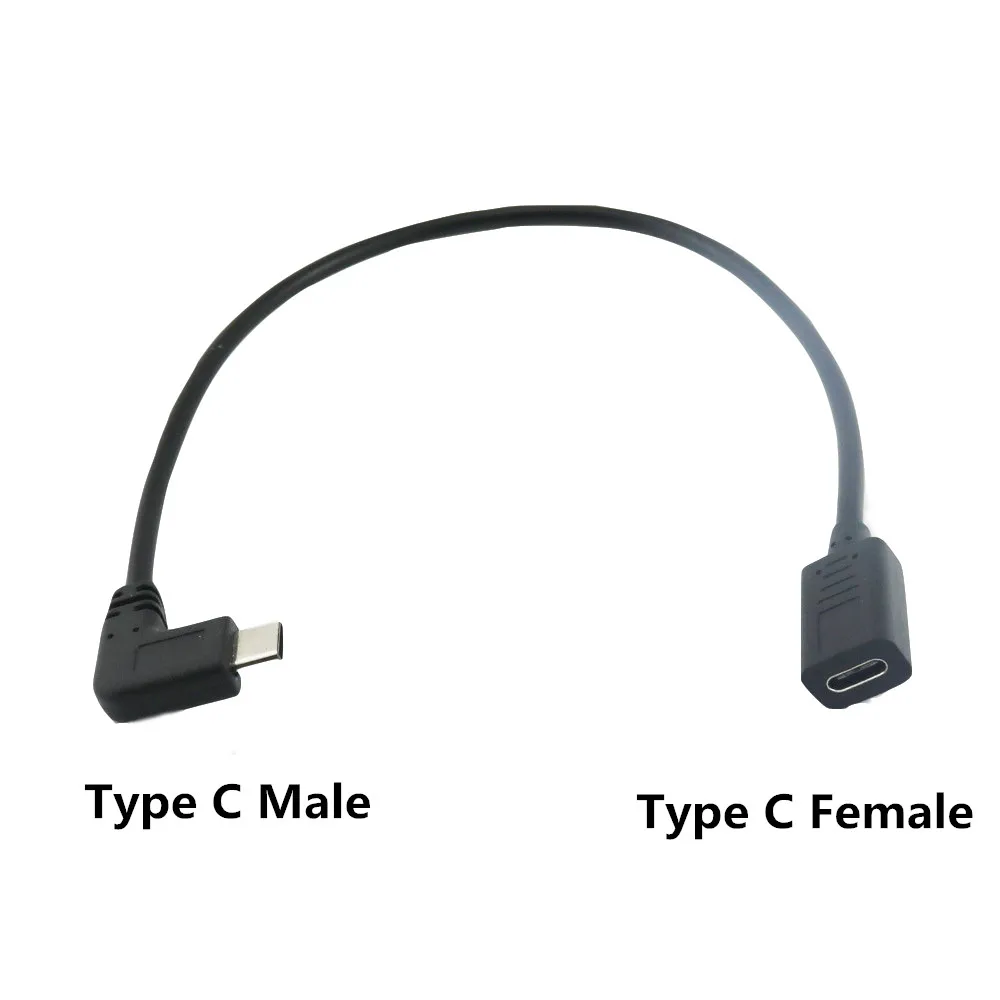 10x Тип C USB 3 1 мама к Type штекер правый угол папа гнезду удлинитель Кабель адаптер 30