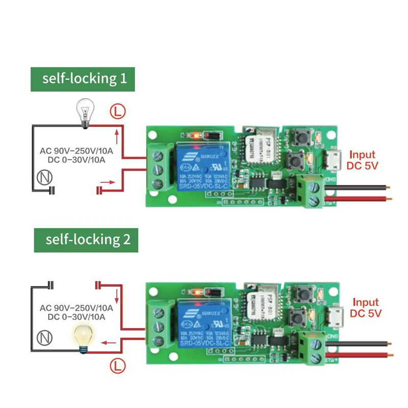 DC 5V 12V 24V 32V Wifi Switch Wireless Relay Module Smart Home Automation  X6T4