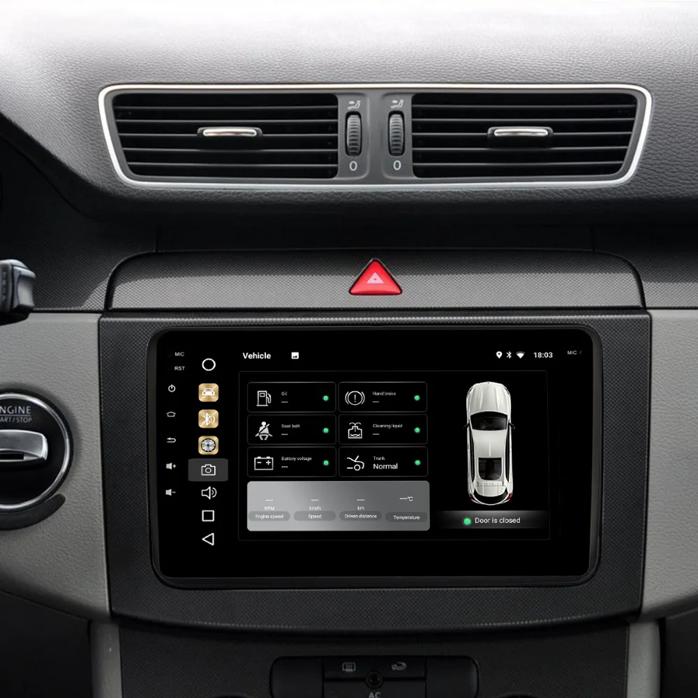 Best Dasaita 8" Android 9.0 Car GPS Radio Player for VW Volkswagen Golf 5 6 Polo Passat Tiguan Jetta EOS Sharan Amarok Scirocco Video 2