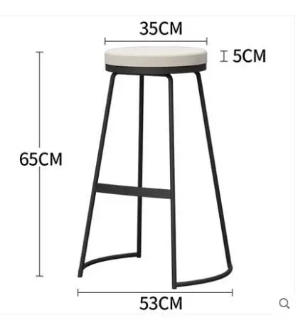 Nordic Iron Art Household Bar Chair Modern Simple Bar Chair High Stand Bar Chair Bar Chair Beauty Bench - Цвет: 5