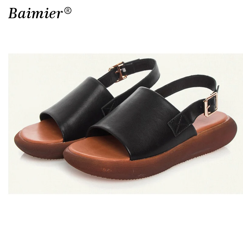

Women Sandals Soft Genuine Leather Gladiator Sandals Women Casual Summer Shoes Female Flat Sandals Beach Shoes Women Plus Size