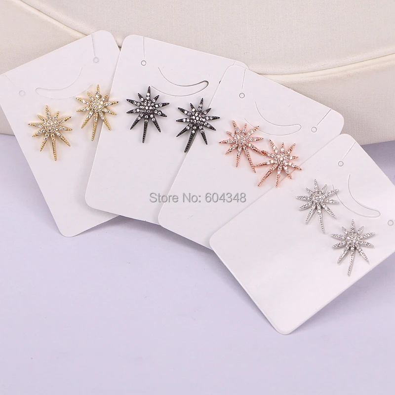 5 пар ZYZ180-9561 в форме подсолнечника CZ серьги гвоздики микро-кристалл циркония серьги для женщин Свадебные украшения