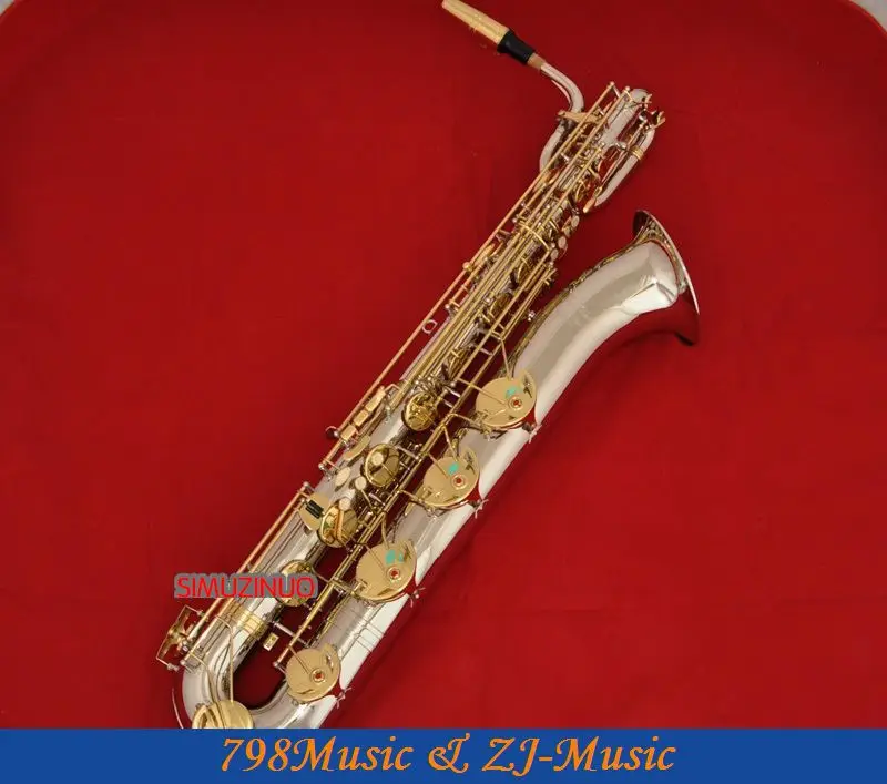 Support Professional Nickel Plated and Lacquer Gold Baritone Saxophone