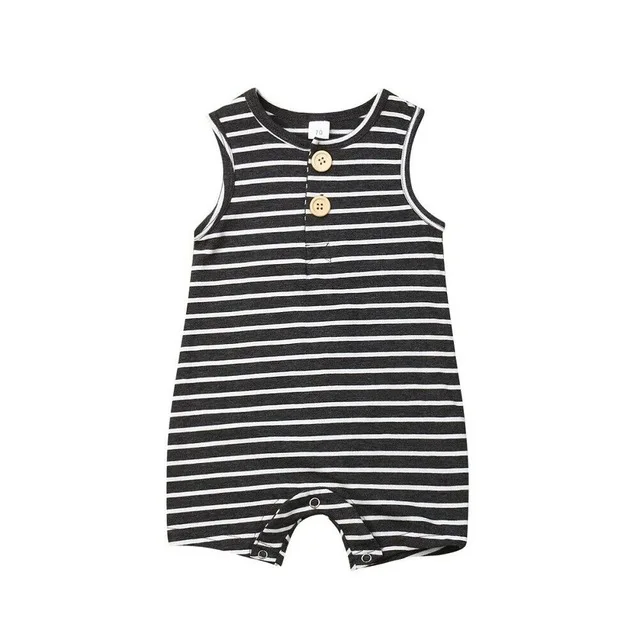 Baby Bodysuits comfotable 2019 Baby Summer Clothing 0-24 Newborn Infant Baby Boy Girl Striped Romper Clothes Sleeveless Striped Summer Outfit Jumpsuit Baby Bodysuits classic Baby Rompers