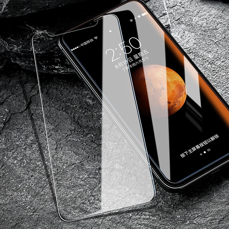Закаленное стекло для iPhone XS XR MAX защитная пленка экрана 8 X 7 6 6S Plus 5 5S SE 1 дюйма 2019