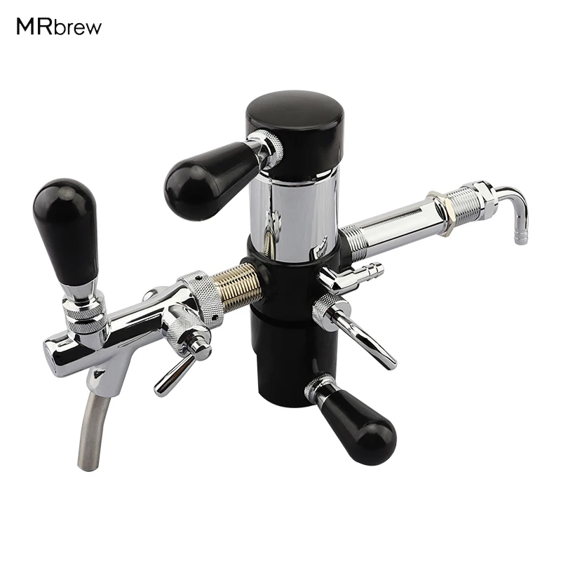 

Beer Bottle Filler De-foaming Beer Tap with Chrome plated Adjustable Beer Tap Faucet for Home Brewing Kegerator Bar Accessories