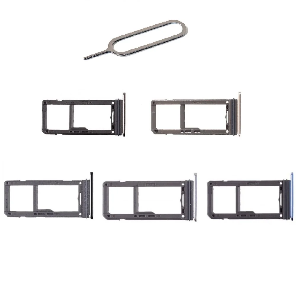 

SIM1 + SIM2/Micro SD Dual Sim Card Tray Holder With Eject Pin OEM Part for Samsung Galaxy S8 G950/S8 Plus G955