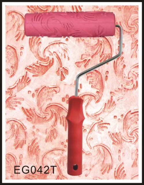 Wallpaper Paint Roller 7 inch flower patterned paint roller rubber roller liquid Wallpaper Paint Roller 7 inch flower patterned paint roller rubber roller liquid