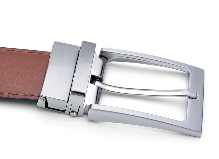 mens brown leather belt Mens Belt Formal Leather Reversible Buckle Belts Mens Leather Handmade Belt Hot Fashion Cowhide Leather Male Belt Black Color leather belt