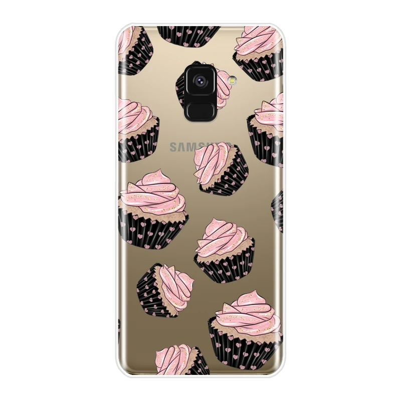 Милый чехол для телефона Samsung Galaxy A6 A7 A8 2018 A3 A5 2016 2017 Мягкая силиконовая задняя