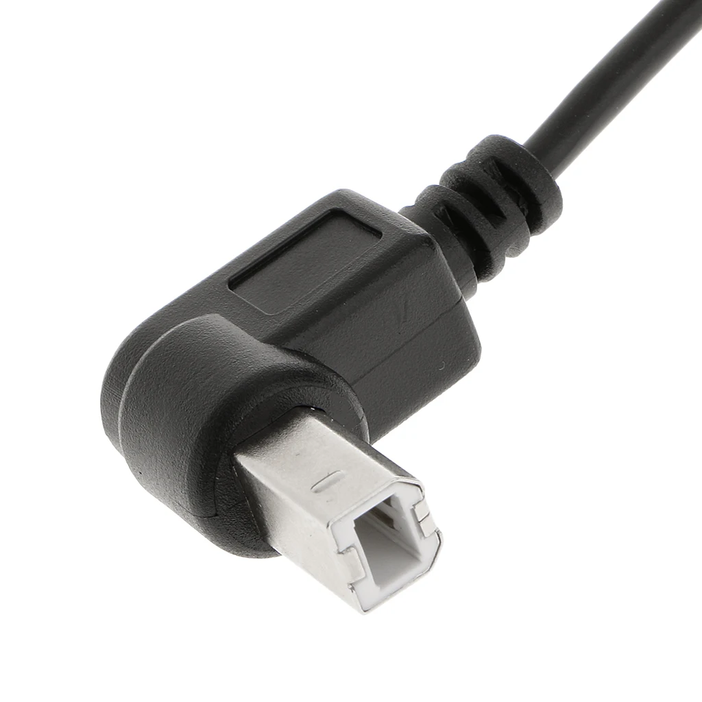 1 Piece USB 2.0 Type A Male to B Male 90 Degree Angle Plug Printer Scanner Cable