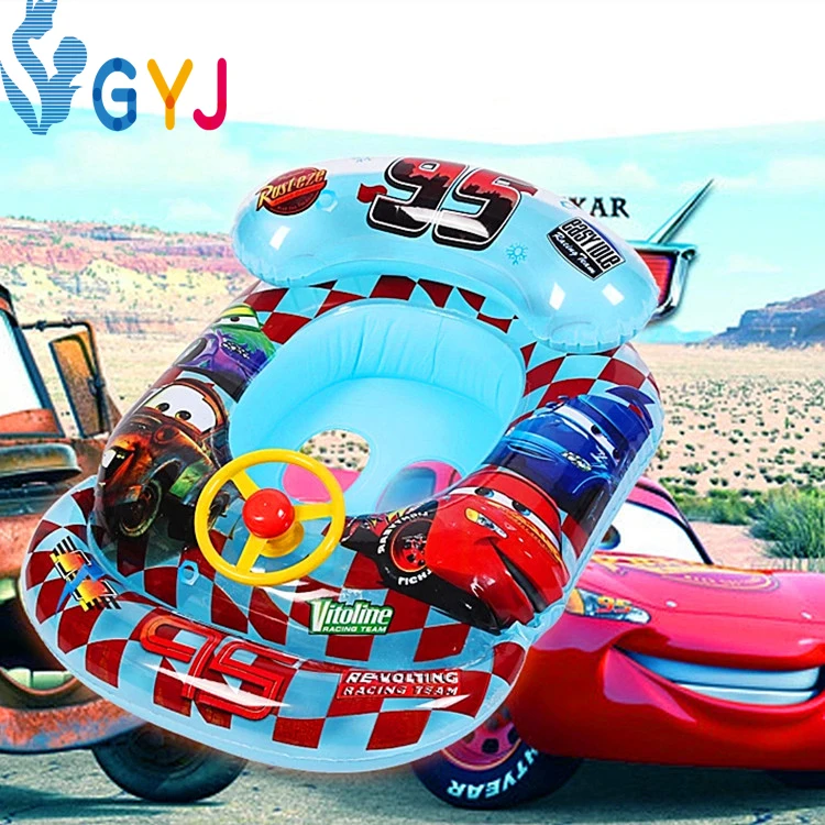 baby boat baby kids inflatable water chairs summer baby swim pool float steering wheel air swimming tube boat kids wholesale