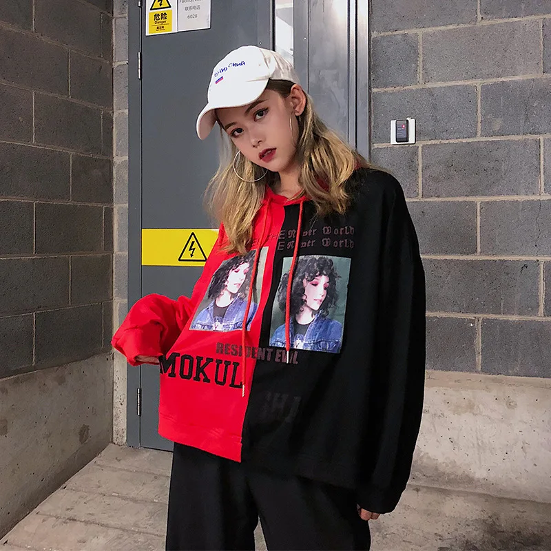 

Mr.nut lazy wind long-sleeved hoodie female 2019 new Korean version of the tide loose student cool hooded hoodie