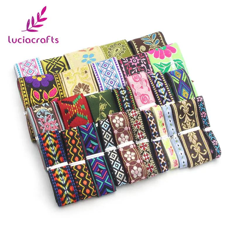 

Lucia crafts Random Mixed 12y/lot 6-50mm Jacquard Embroidered Ribbons DIY Apparel Wrapping Trim Sewing Accessories Q0707