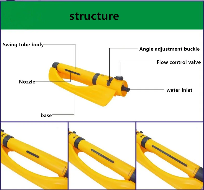 3-в-1 класса люкс газон садовый светильник на открытом воздухе автоматический поворотный разбрызгиватель поливочный распылитель качели Тип