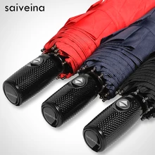 Saiveina winddicht frauen großen regenschirm falten business regenschirme damen regen angeln automatikschirm men10 RIPPEN 2 GRÖßE