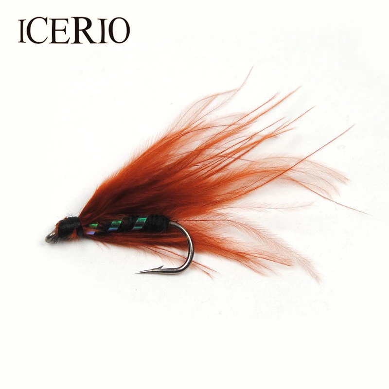 ICERIO 12 шт. #8 красная железная мушка|fishing lure|fly fishing luretrout flies |