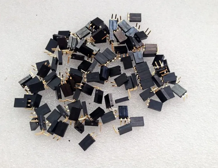 

100pcs 2Pin 2.54 Female Right Angle Pin Header Connector Socket for Arduino