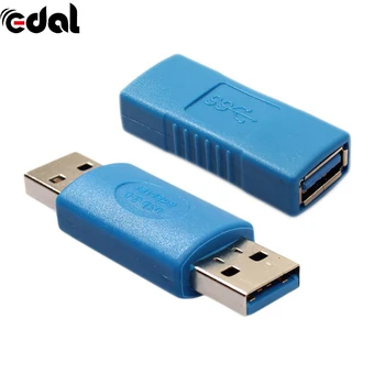 

2pcs Universal USB 3.0 Type-A Male To Male And Female To Female Adapter Bridge Extension Coupler Gender Changer Connector