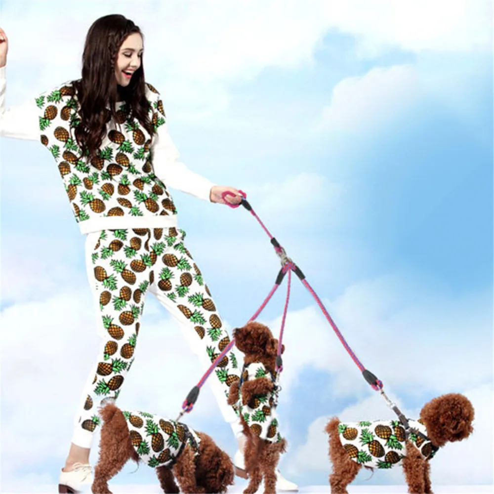 

3 in 1 Nylon 140cm Triple Pet Dog Leash Long Braided No Tangle Dog Leashes Lead Rope Coupler Splitter For 3 Dogs Ourdoor Walking