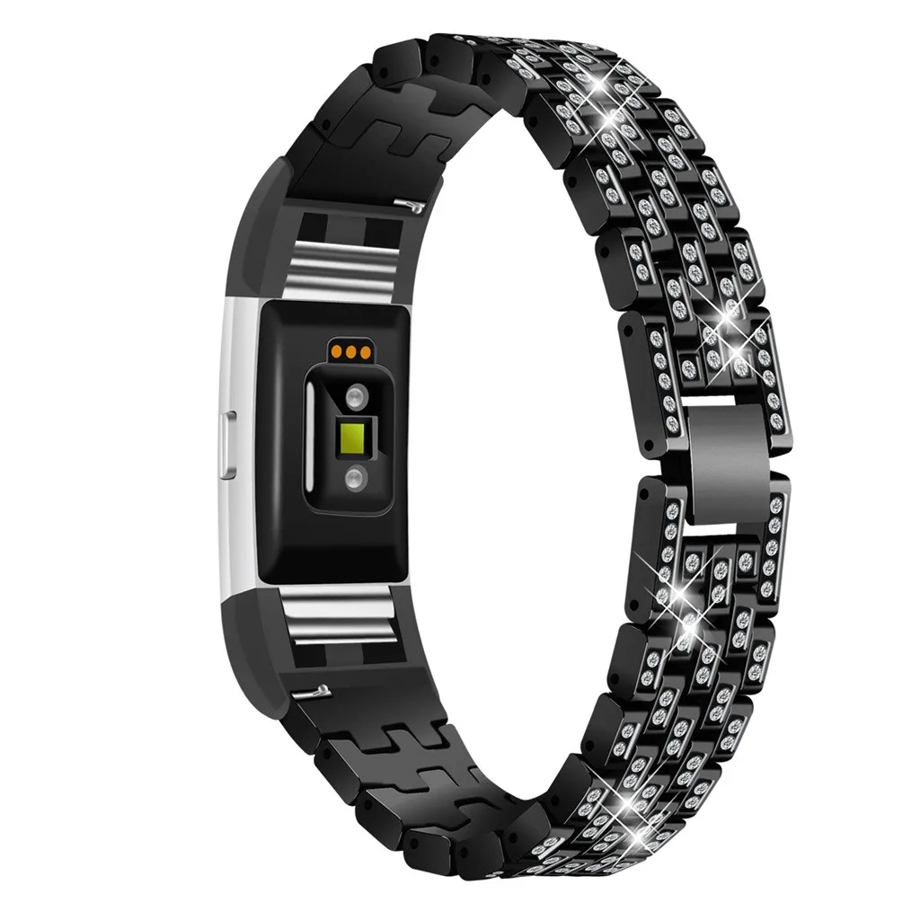 Браслеты из нержавеющей стали ремешок для часов Ремешок для Fitbit Charge 2