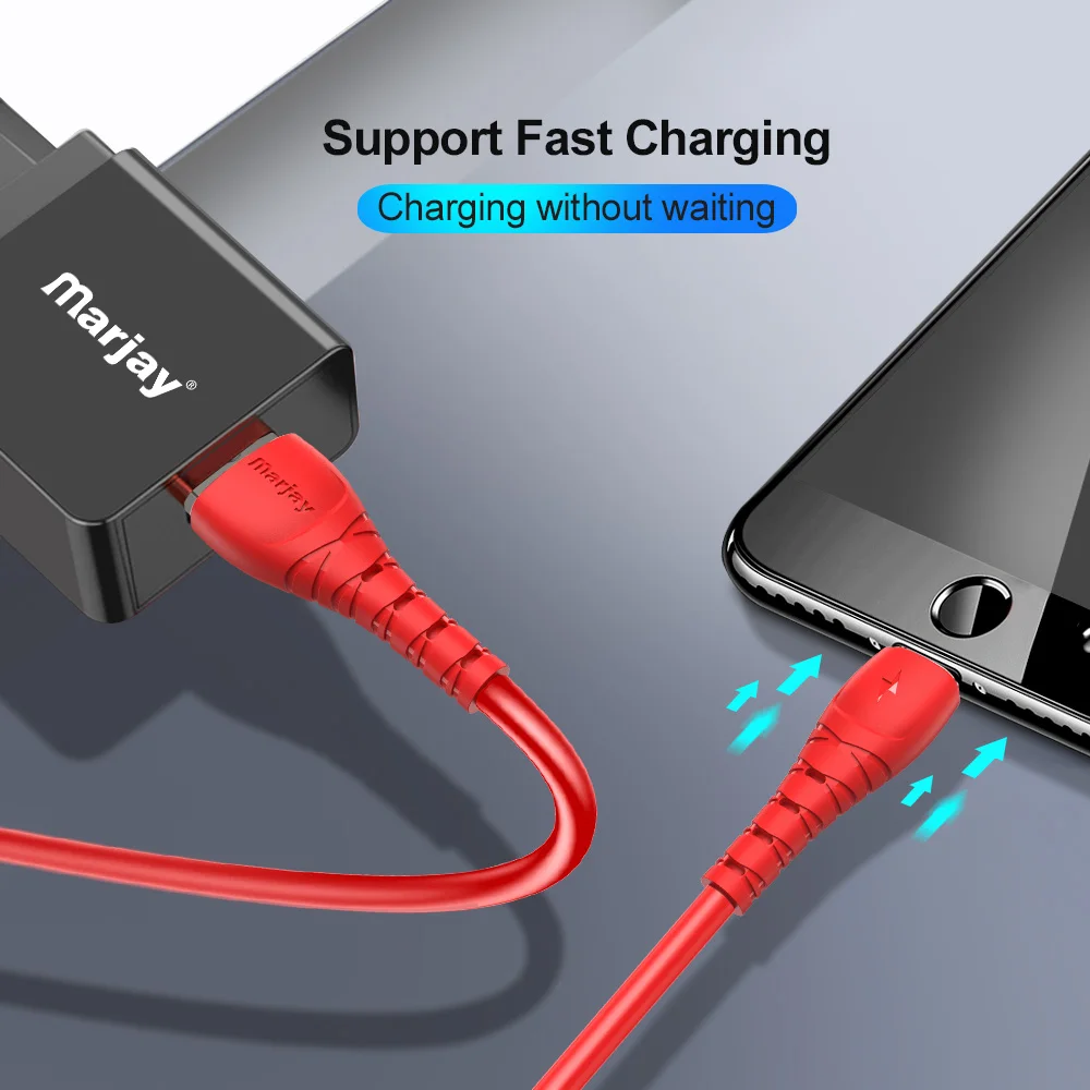 Micro USB кабель Marjay 2 4 А для быстрой зарядки и передачи данных зарядный Samsung S7 S6 Xiaomi