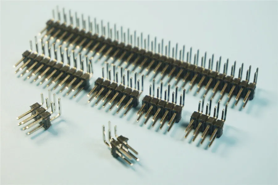 100 шт. 2 54 мм Штекерный разъем PCB 2x2 P 4 контакта 6 8 10 12 14 16 20 24 26 28 30 34 40 50 60 68 80 контактов