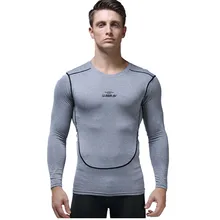 UABRAV Pro компрессионная Мужская футболка для тренажерного зала, фитнеса, с длинным рукавом, мягкая, быстросохнущая, для баскетбола, тренировки, спортивная одежда, футболка для бега