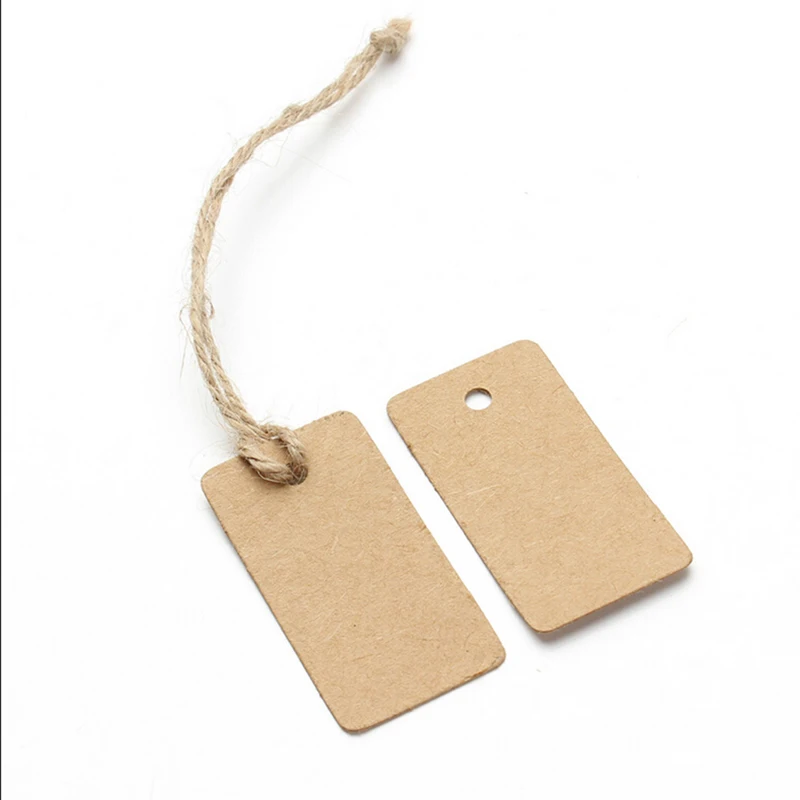 JETTING 100Pcs/Lot Paper Mark New Kraft Paper Tags Hang Pricing Label