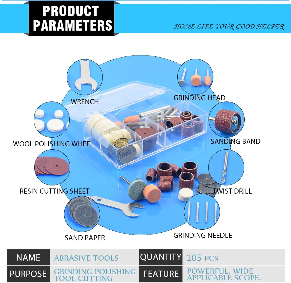 105 шт. Dremel аксессуары роторный инструмент резец набор Электрический Роторный инструмент Аксессуары для шлифовальный Полировочный