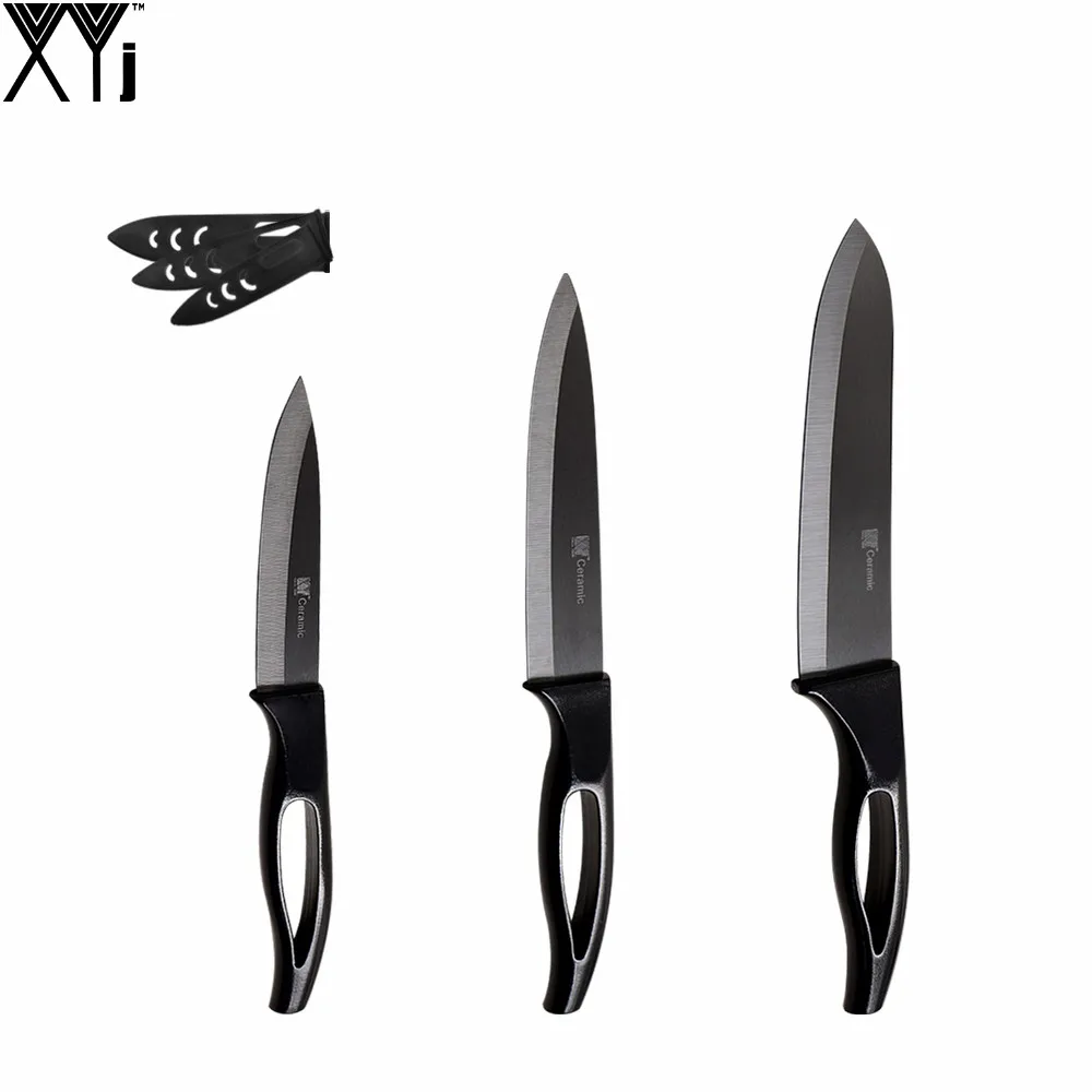 Top Quality Ceramic Knife Set 4'' 5'' 6" Utility Slicing Chef Black