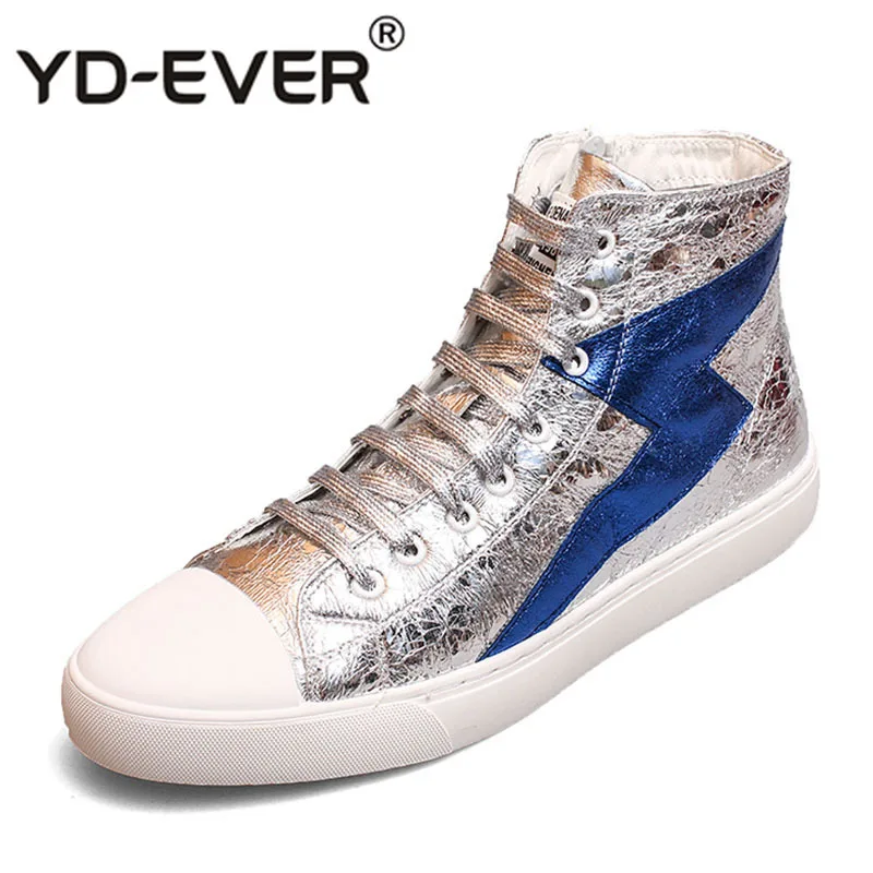 

runway flats boys trainers sneakers silver skate high top hip hop luxury european brand black men shoes latest footwear fashion