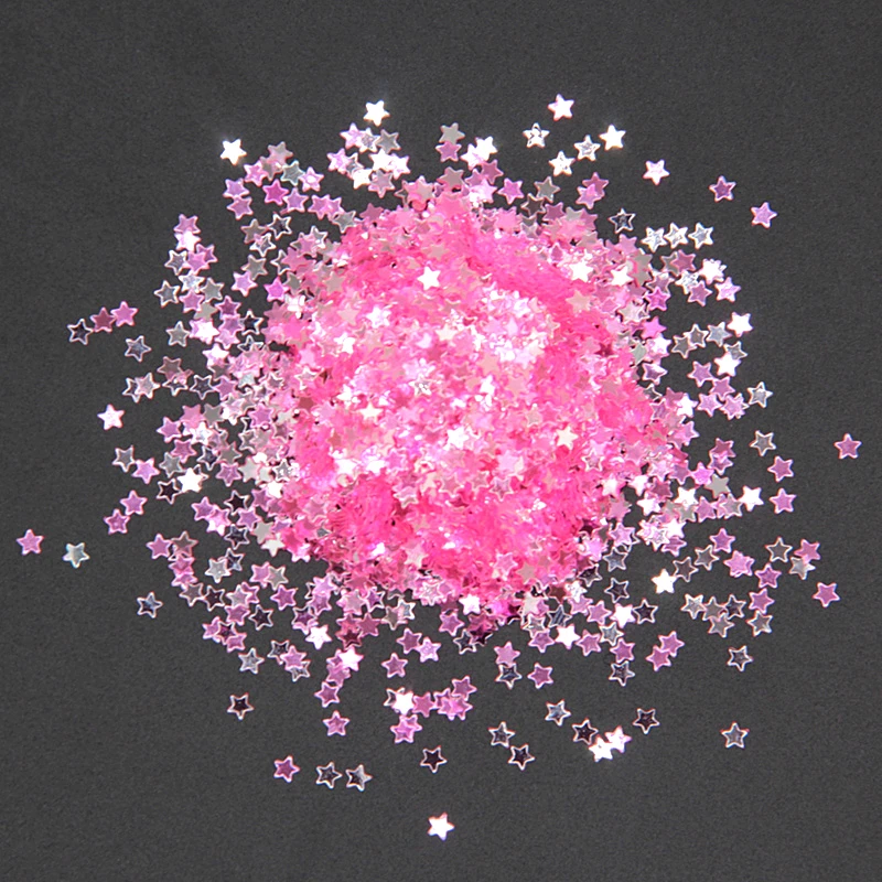 star dark pink3mm Темно-розовый синий микс блесток пайеток 3 мм ультра тонкий блестящая Звезда ПВХ свободные блестки ремесло DIY маникюр Дизайн ногтей украшения 20 г - Цвет: star dark pink3mm