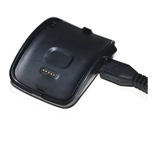 Оптовая продажа 5 шт. * carga para Gear S inteligente reloj SM-R750 cuna cargador del muelle + кабель USB Negro для Samsung