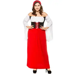 Большой/плюс Размеры Пособия по немецкому языку мисс Октоберфест Косплэй костюм для Для женщин взрослых Карнавальные purimdress костюм для
