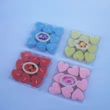 9 Ambiente Econômico pc/caixa Coração Amor Velas Pavio Encerado Pavios de Velas Velas De Cera jantar Festa de Casamento velas presente de aniversário