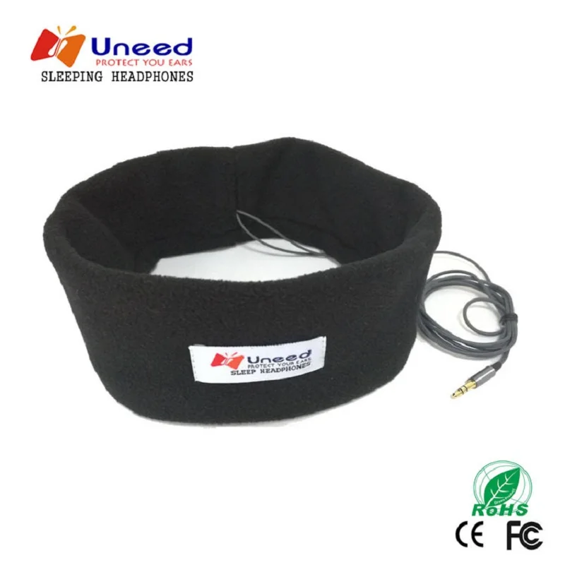 

2 Pieces Uneed Stereo Wired Headset Earphone Sleeping Headphones Soft Material Noise Cancelling For Listening Music Eye Mask