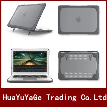 

HYYGEDeal Crystal Clear TPU & PC Anti-drop Testing 2M Hard Case shockproof With Stand Cover for Macbook Pro Retain 13.3 inch