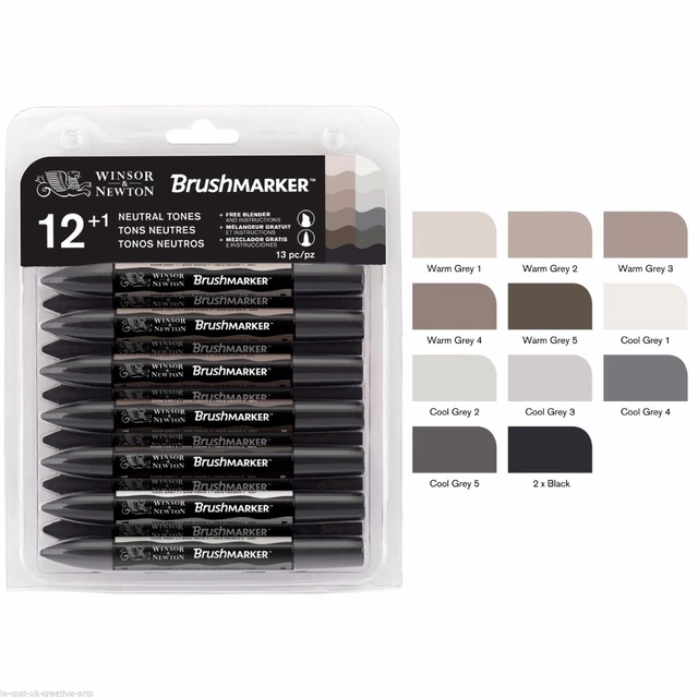 Winsor & Newton Promarker Brush Markers - Pastel Tones, Set of 6