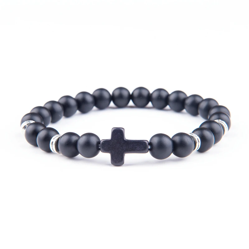 

Beaded Cross Bracelet for Men: Confirmation Gifts for Boys First Communion Religious Cross Statement Adjustable