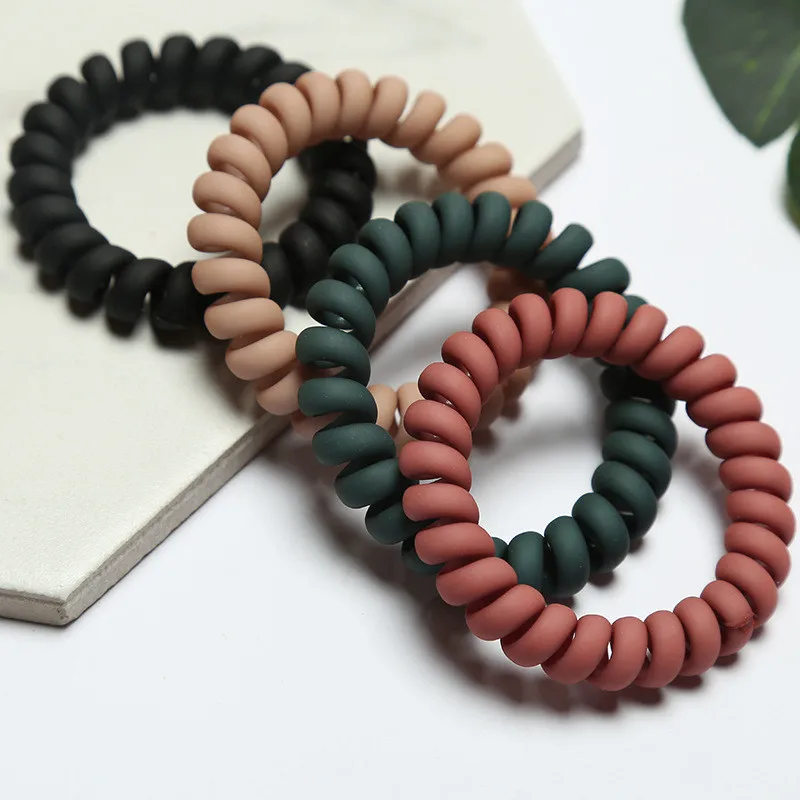 5 قطعة/الوحدة 5.5 سنتيمتر خط هاتفي كبير Hairbands ماتي عقال مرونة الشعر العصابات النساء فتاة حلقة Scrunchy إكسسوارات الشعر