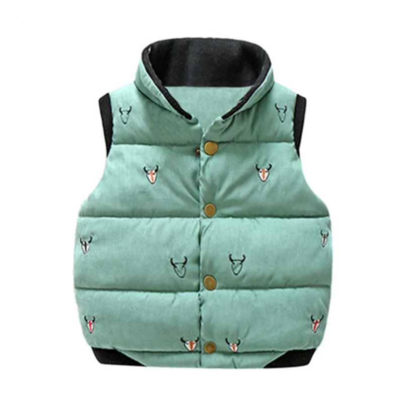 

Mudkingdom Baby Boys Winter Fleece Vest Kids Baby Girl School Clothes Cartoon Print Thermal Waistcoat Children Clothing
