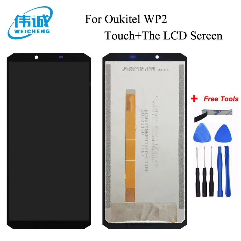 

WEICHENG Top Quality Replacement For 6 Inch Oukitel WP2 LCD Display and Touch Screen Digitizer Assembly +Free Tools